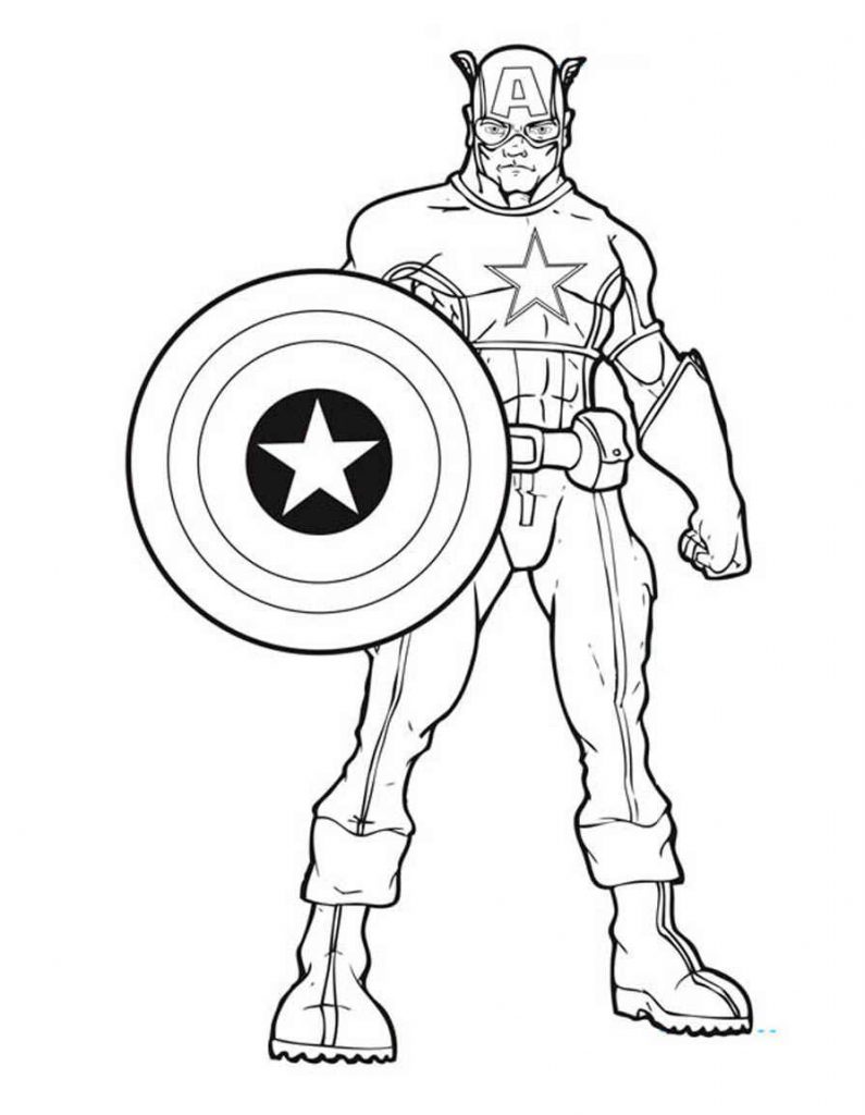 Avengers Coloring Pages - Free Captain America