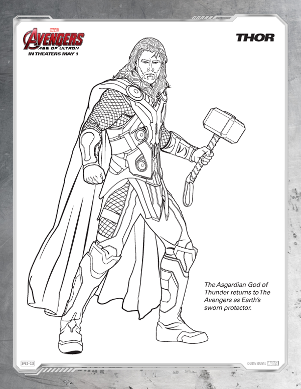 Avengers Coloring Pages - Free Thor