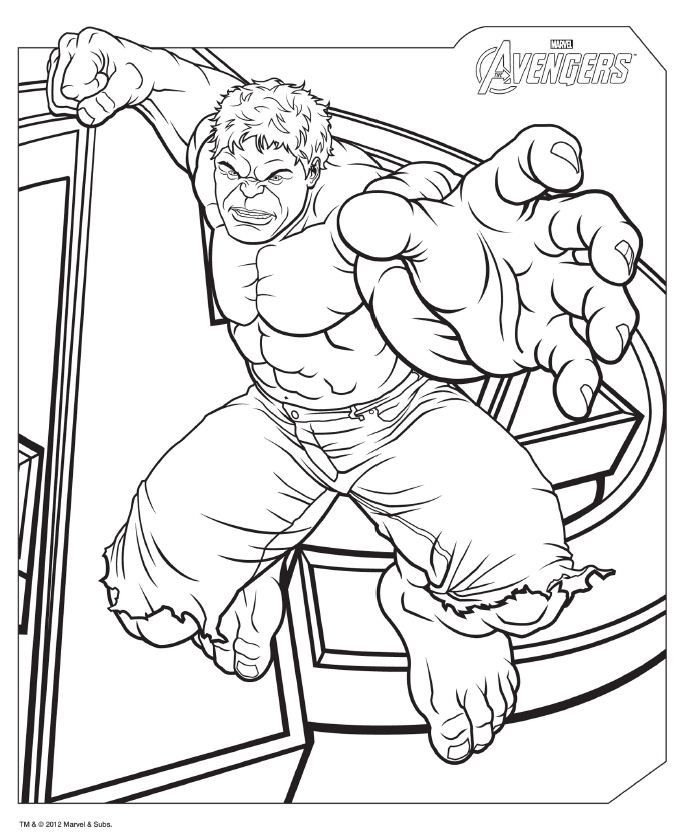 Avengers Coloring Pages - Hulk