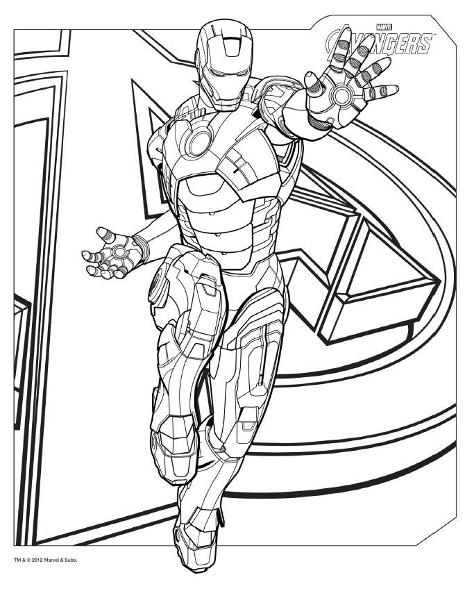 Avengers Coloring Pages - Iron Man