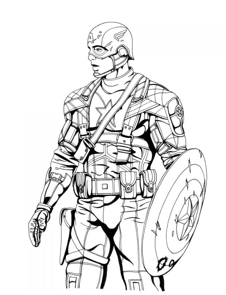 Captain America Avengers Coloring Page