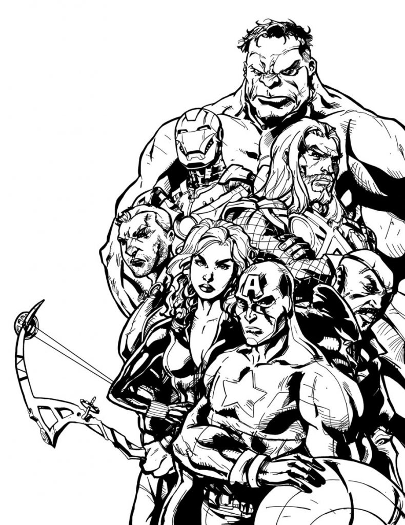 Cool Avengers Coloring Page