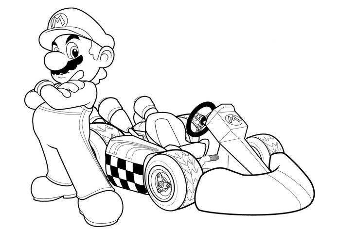  Mario Kart Coloring Pages For Kids 5