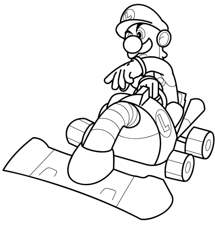 Download Mario Kart Coloring Pages