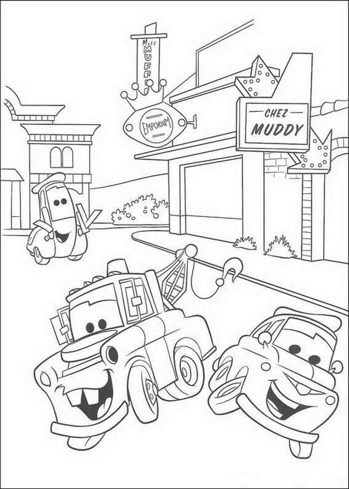 Free Cars Coloring Pages - Mater