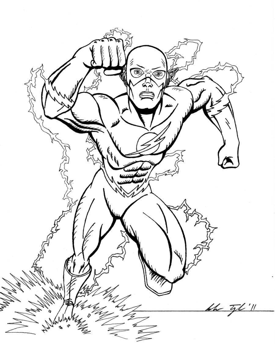 flash superhero coloring pages free