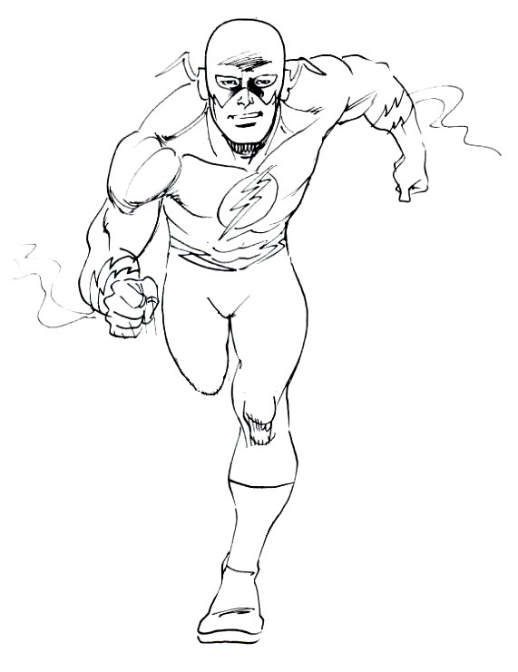 flash superhero coloring pages free