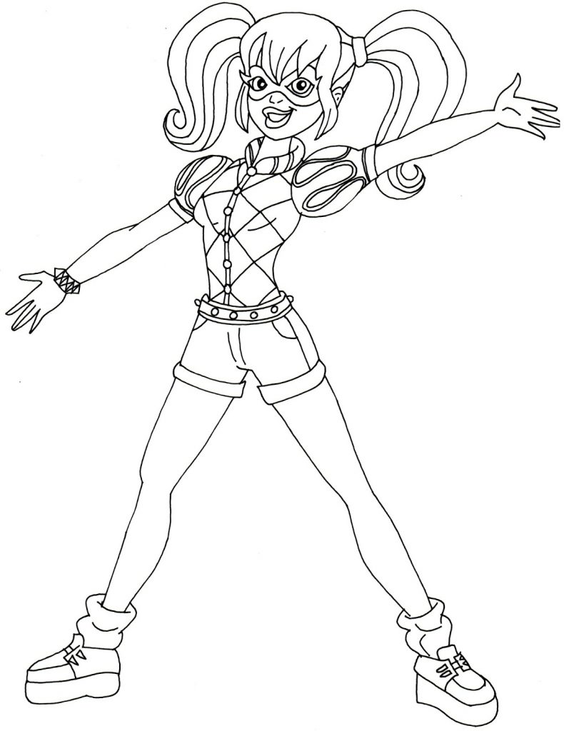 Free Harley Quinn Coloring Page Printable