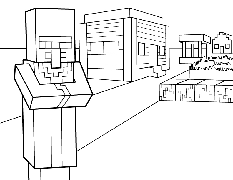 Free Minecraft Coloring Page