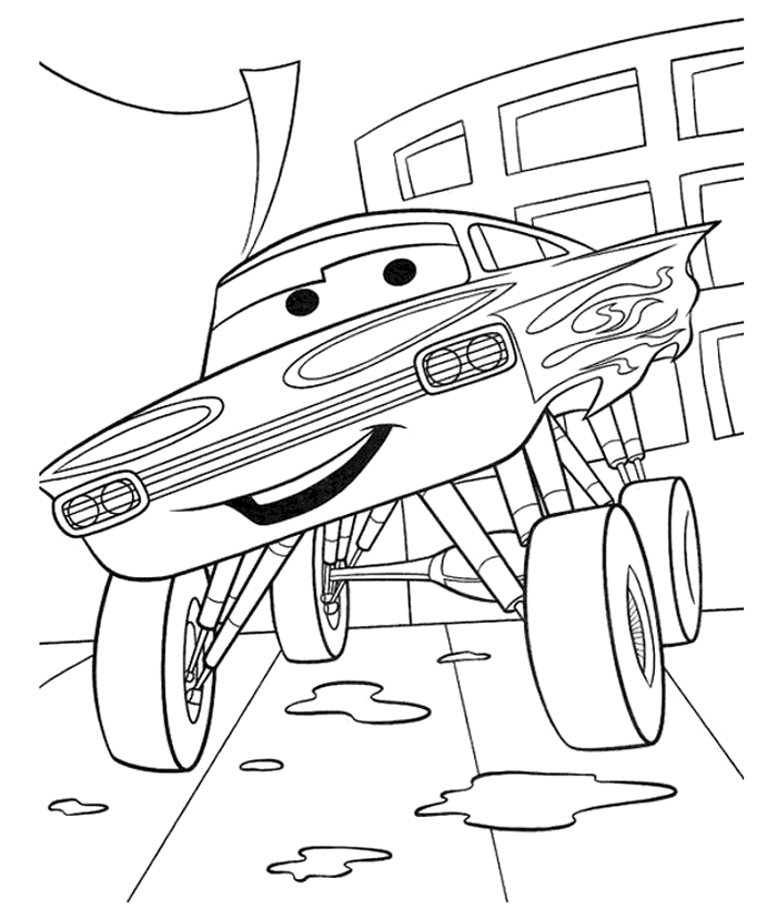 Free Printable Cars Coloring Page