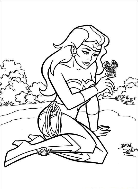 Free Printable Wonder Woman Coloring Page