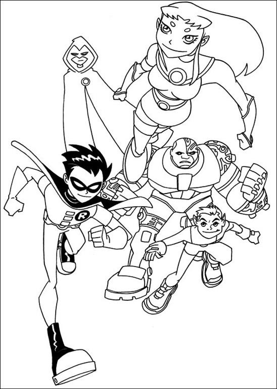 Free Teen Titans Coloring Pages Printable