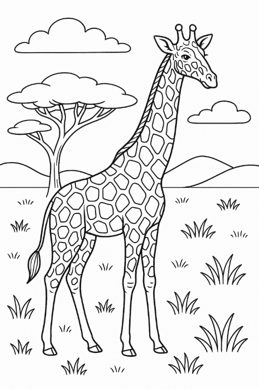 Giraffe Coloring Page