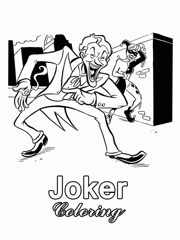 quinn harley coloring joker batman printable laughing together netart popular