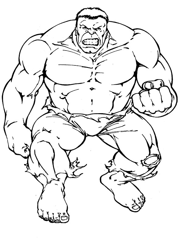 Hulk Avengers Coloring Page