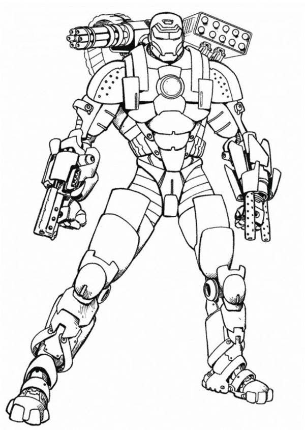Iron Man Avengers Coloring Page