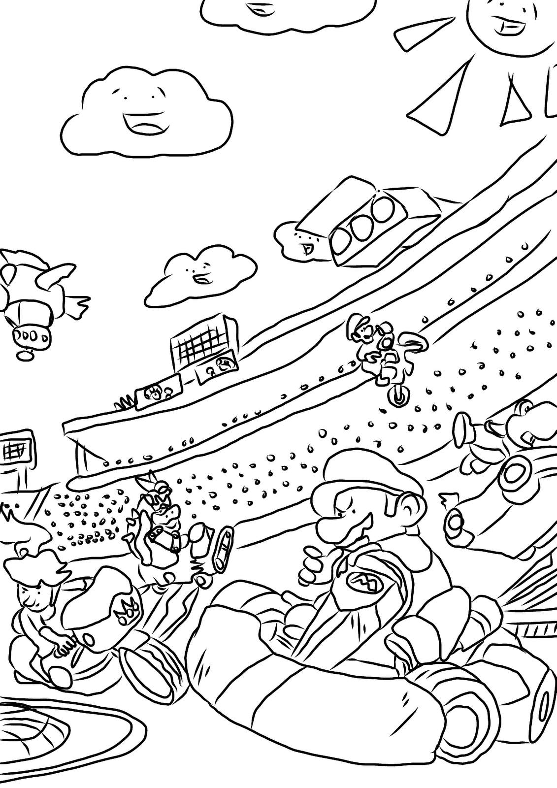 Mario Kart Da Stampare E Colorare
