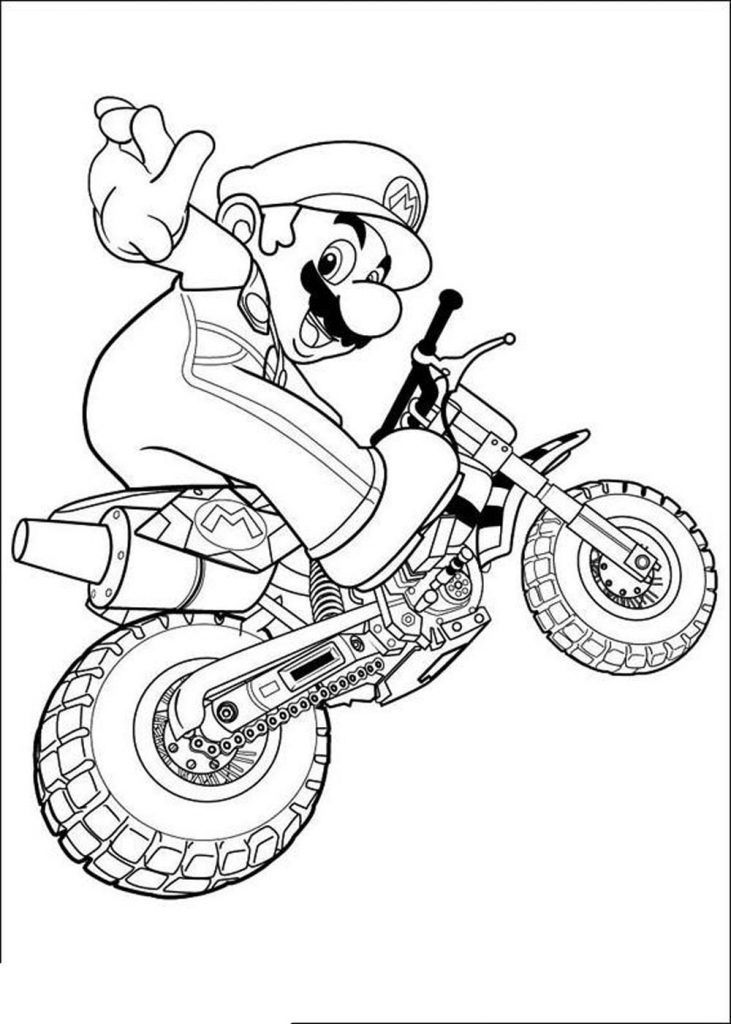 Mario Kart Coloring Pages Pictures