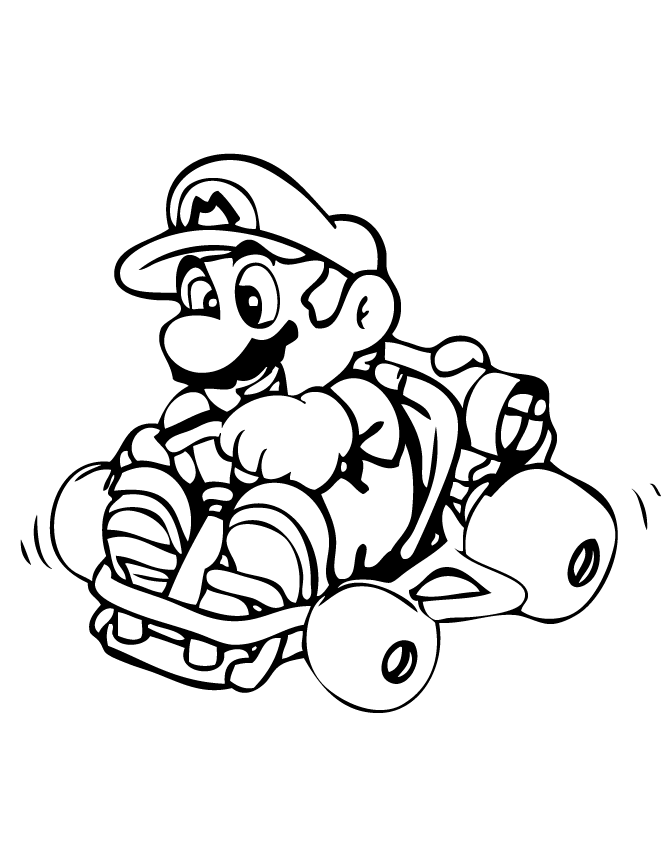 Mario Kart Coloring Pages Printable