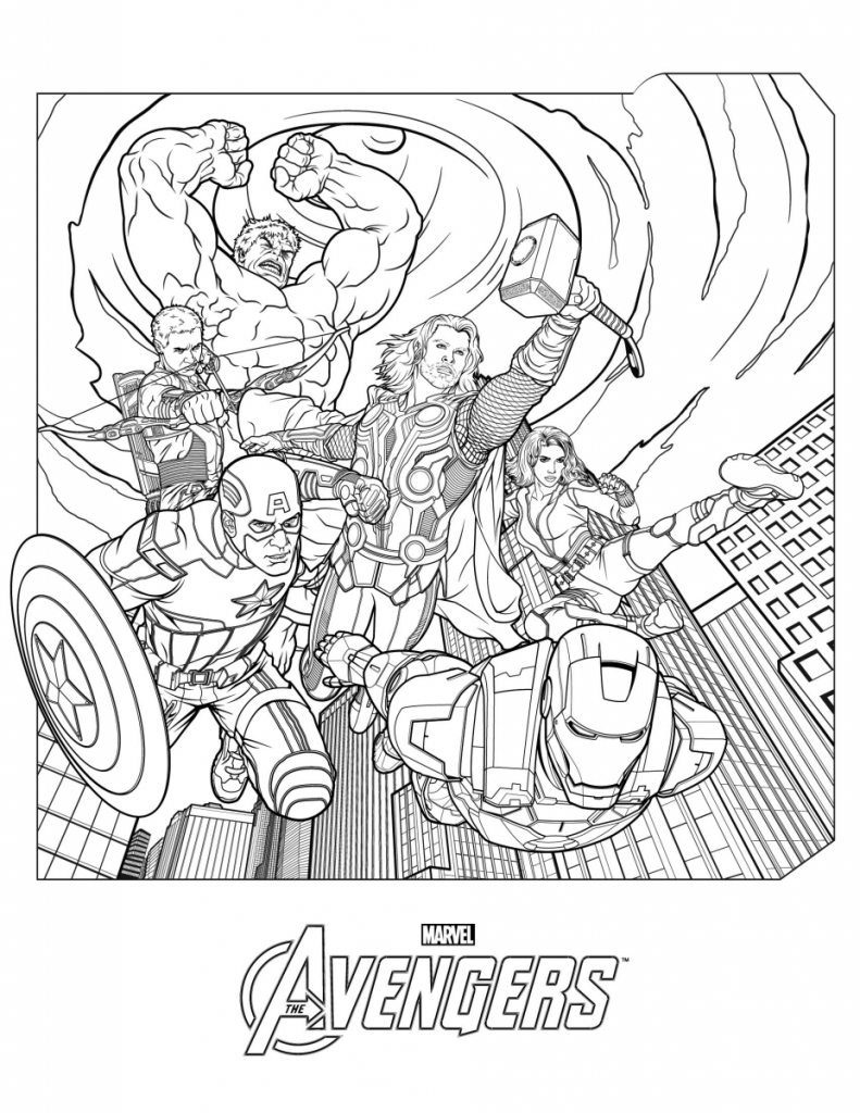 Marvel Avengers Coloring Page