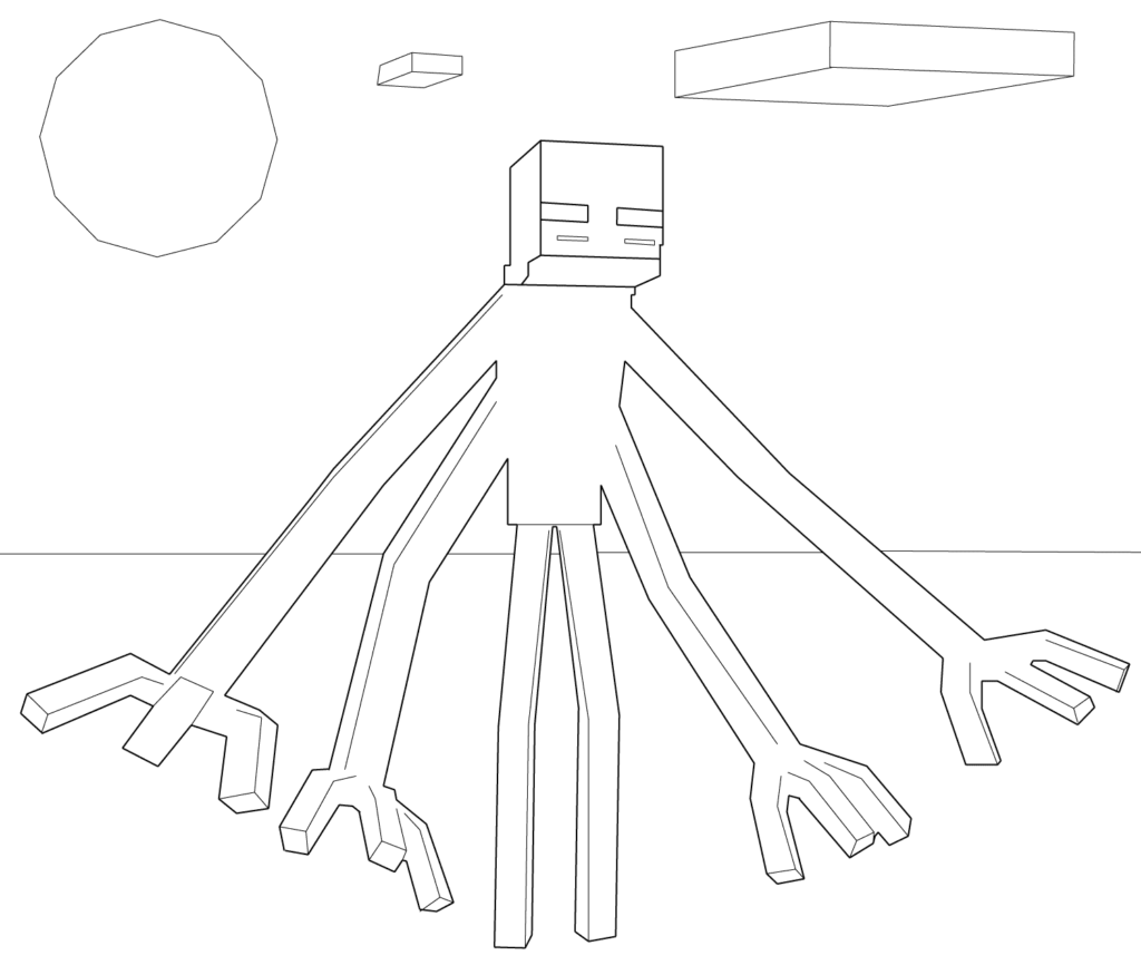 minecraft wither coloring pages