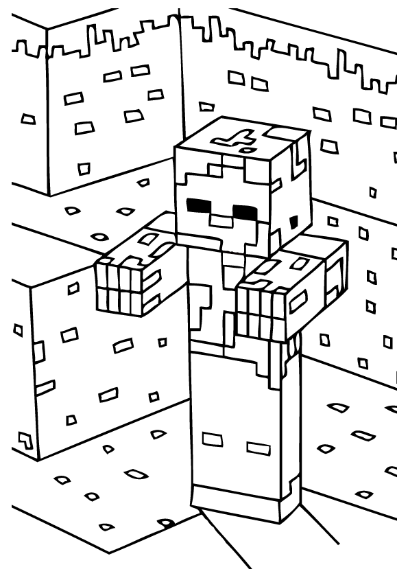 minecraft creeper coloring pages