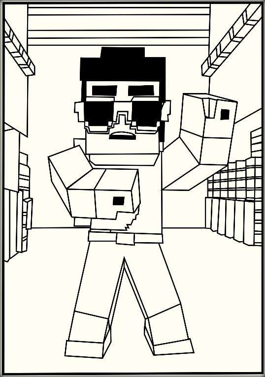 Minecraft Coloring Pages Elvis