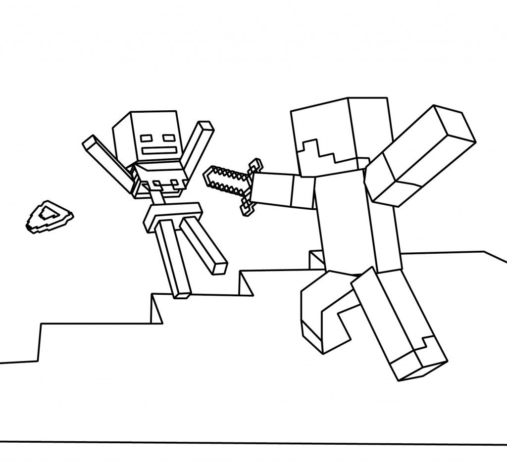 Minecraft Sword - Coloring Page (Minecraft)