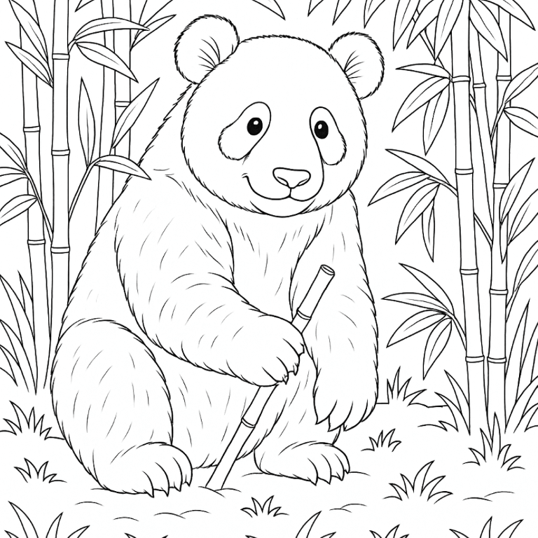 Panda Bear Coloring Page