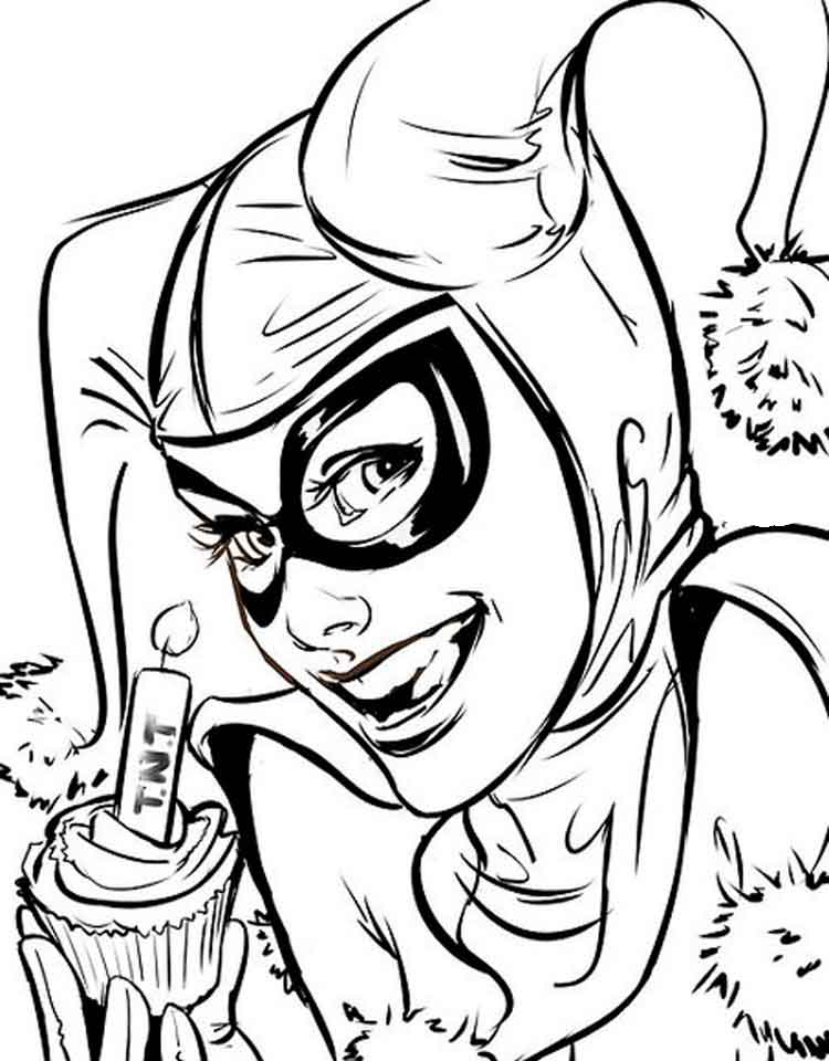 Harley Quinn Coloring Pages To Print Out