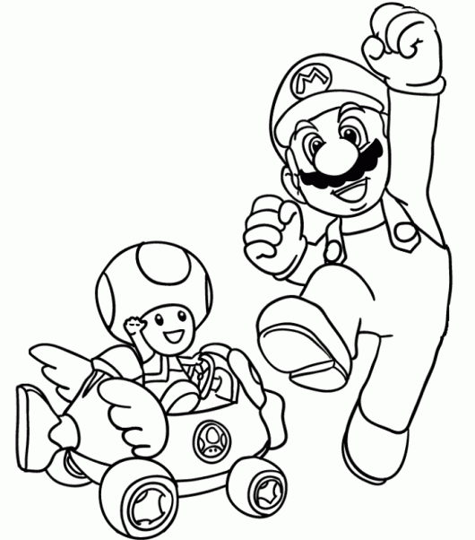 Print Mario Kart Coloring Pages