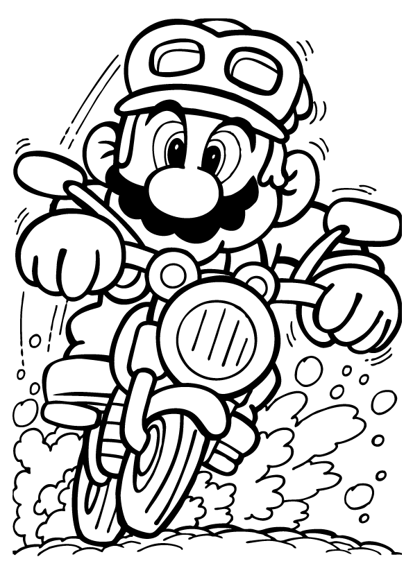 Printable Mario Kart Pages to Color