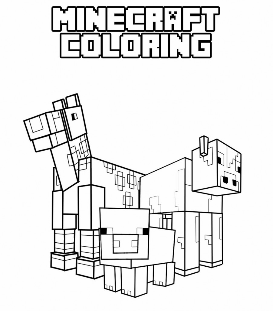 Minecraft Coloring Page 1