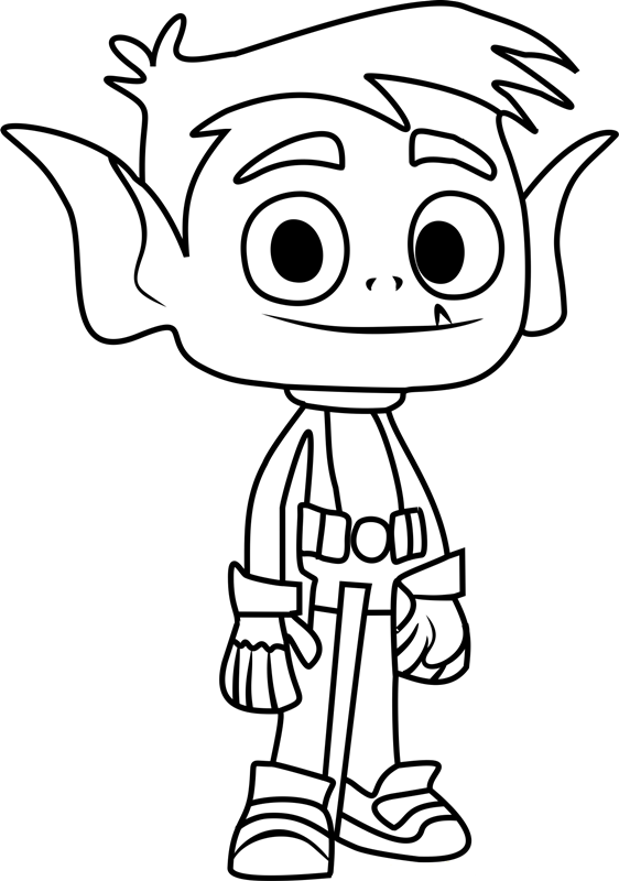 Teen Titans Coloring Page - Beast Boy