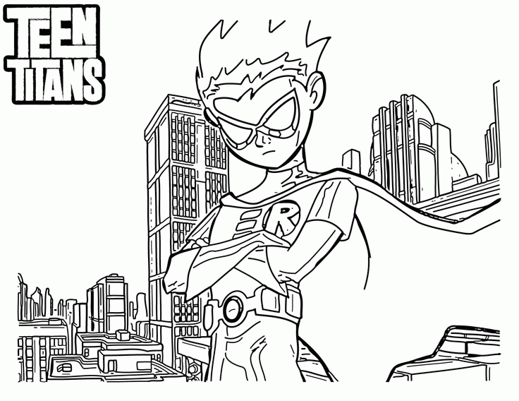 Teen Titans Coloring Pages - Nightwing