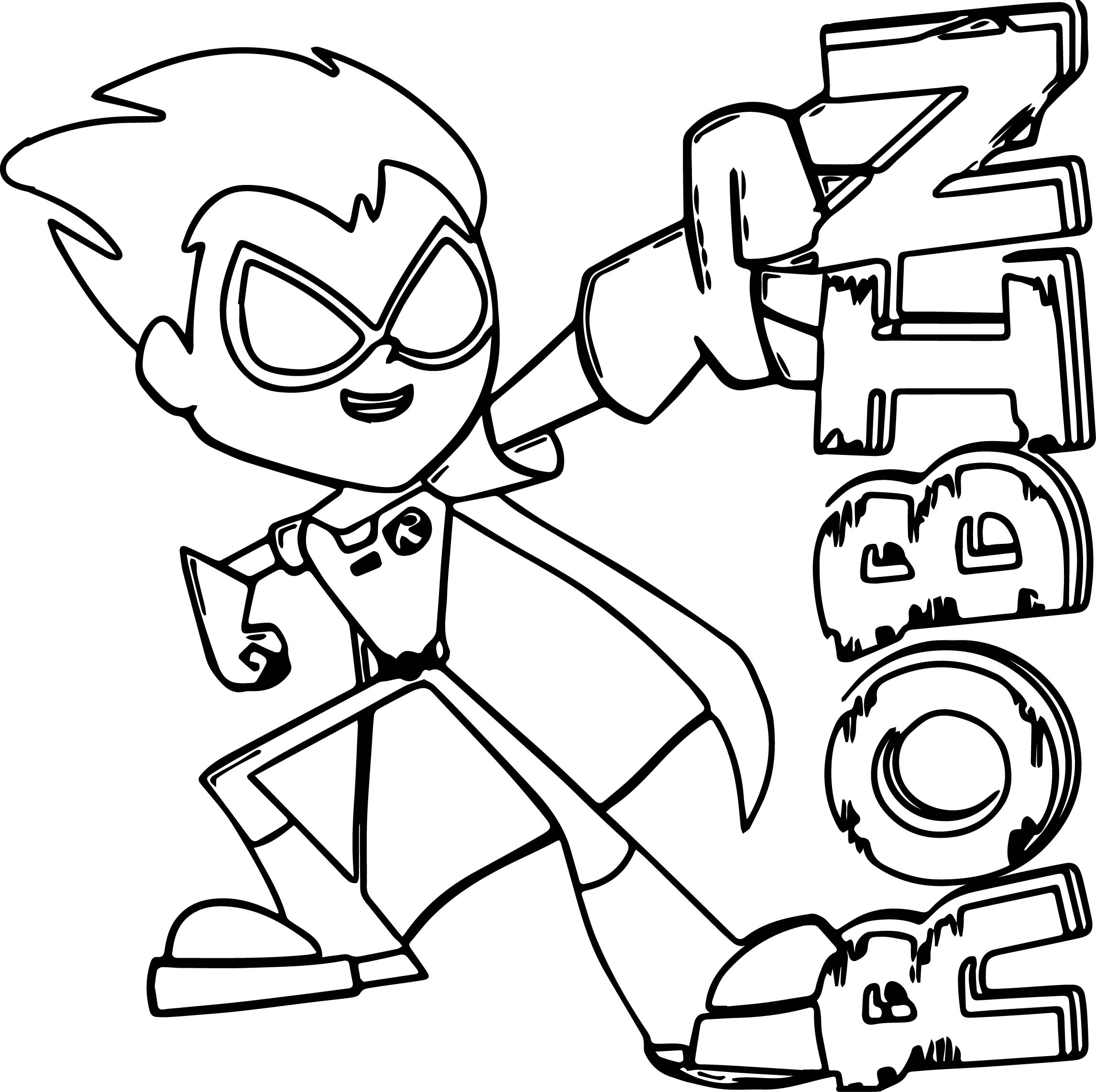 Teen Titans Coloring Pages Robin