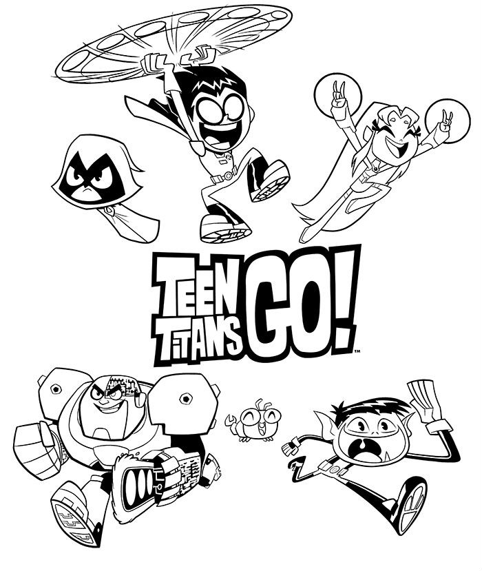 Teen Titans Go Coloring Page Printable