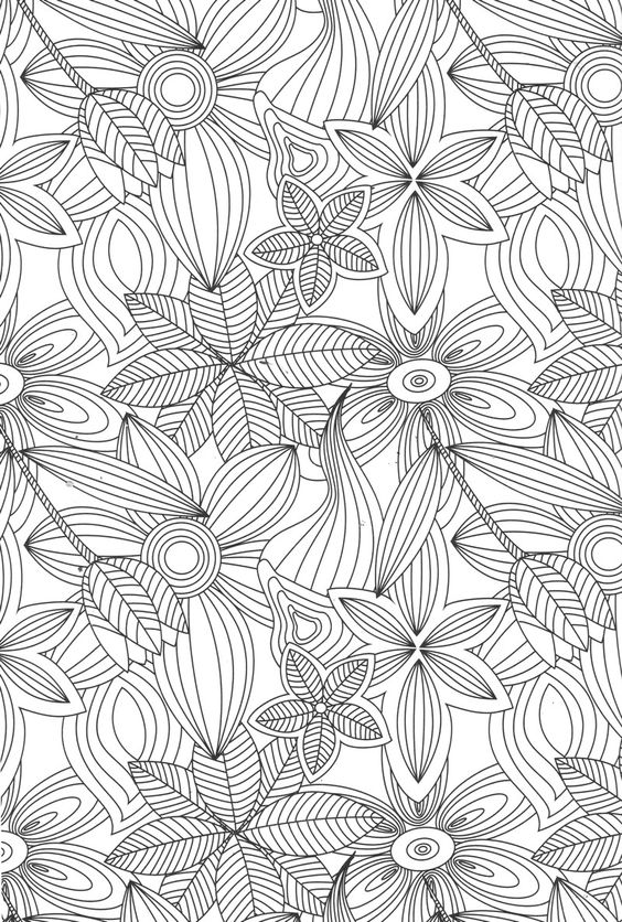 Adult Flower Coloring Pages
