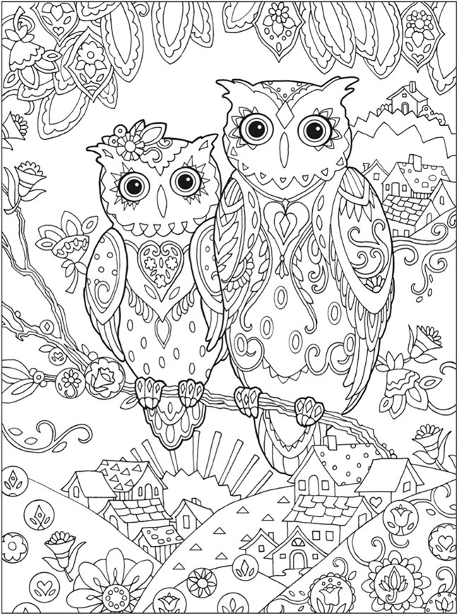 Advanced Owl Coloring Pages for Adults