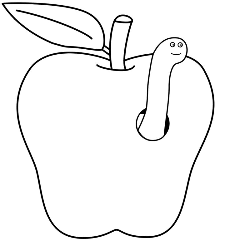 Apple for Teacher Coloring Page