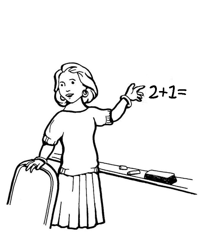 Back To School Teacher Coloring Page