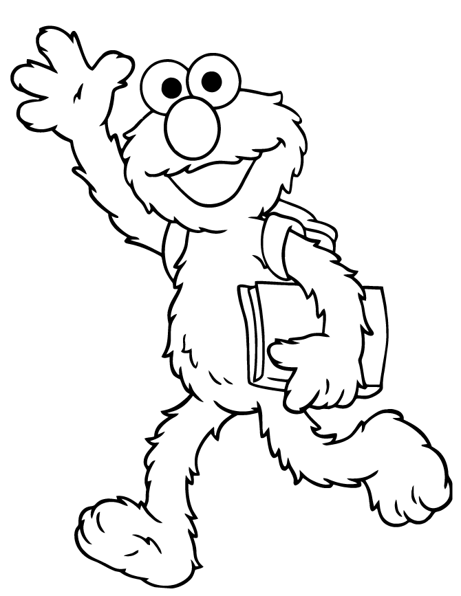 Back to School Coloring Pages - Elmo