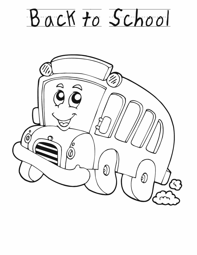 Back to School Coloring Pages - School Bus
