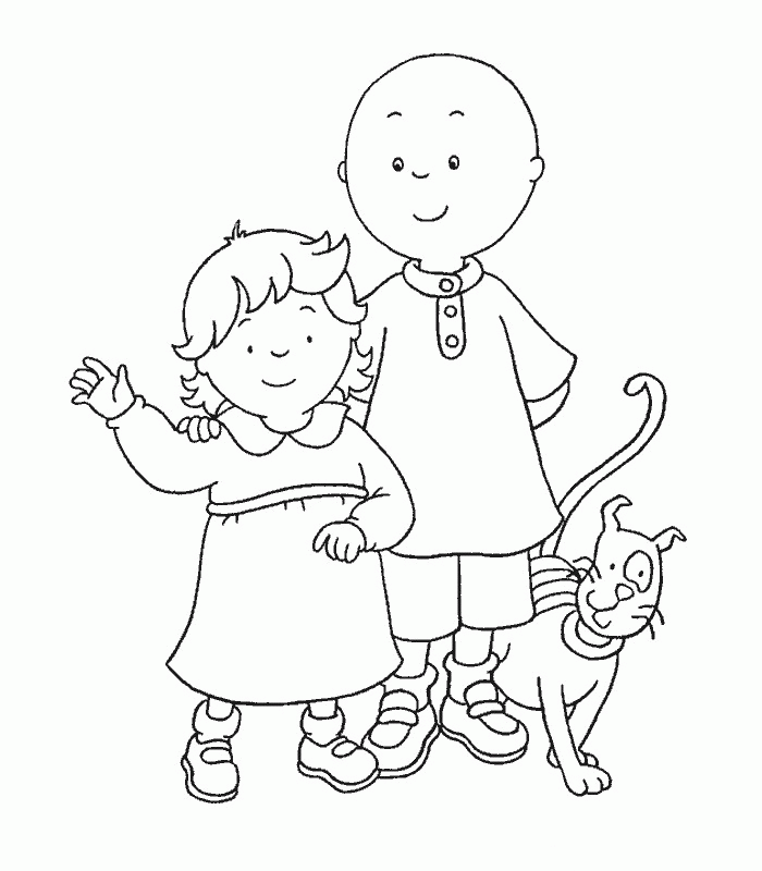 Caillou Coloring Page