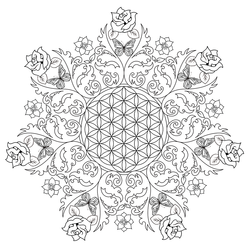 Complex Flower Coloring Pages