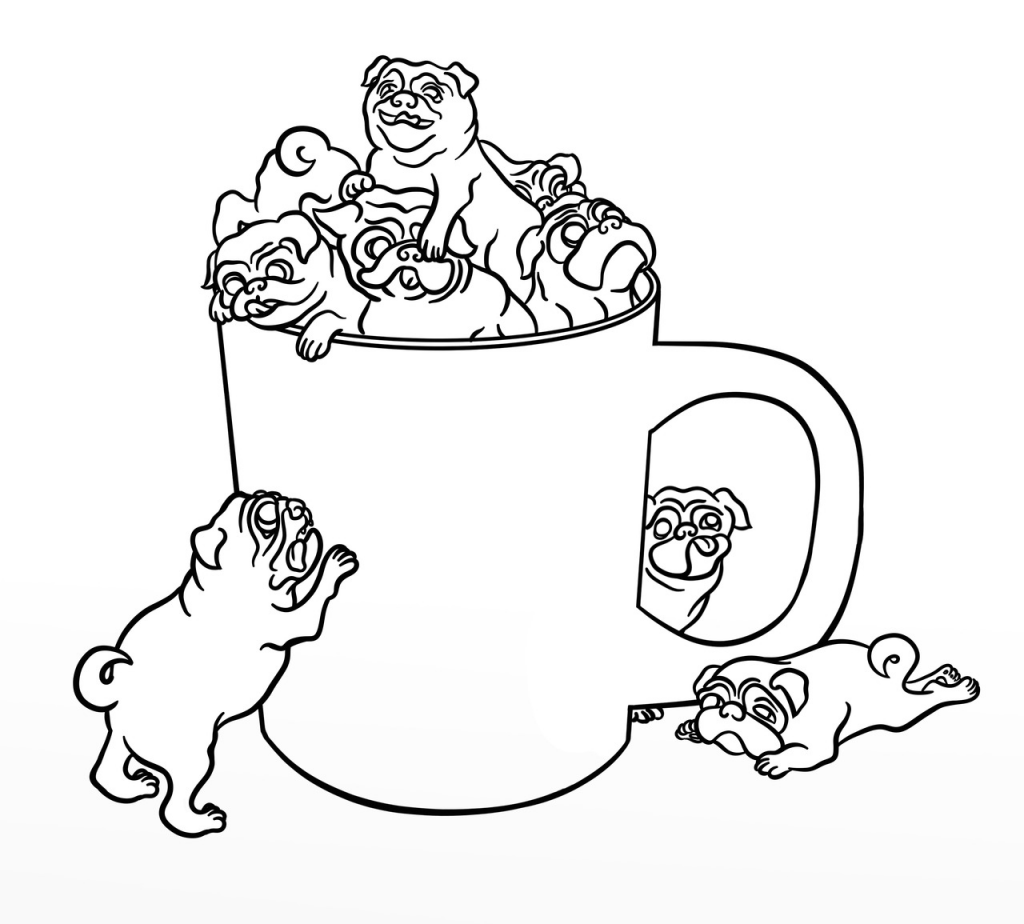 Pug Coloring Pages Best Coloring Pages For Kids Coloring Wallpapers Download Free Images Wallpaper [coloring436.blogspot.com]