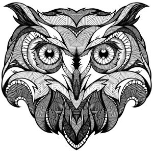OWL Coloring Pages for Adults. Free Detailed Owl Coloring Pages