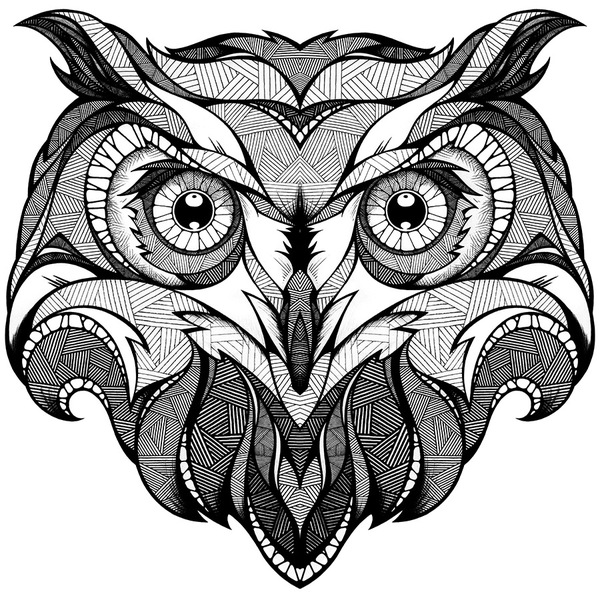 OWL Coloring Pages for Adults. Free Detailed Owl Coloring Pages