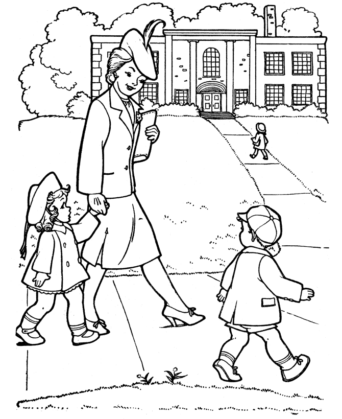 Free Printable Back to School Coloring Page