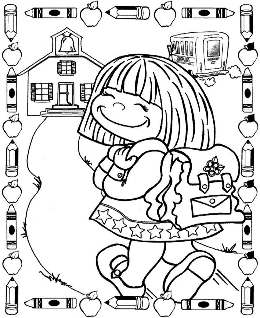 Happy Student - Back to School Coloring Pages